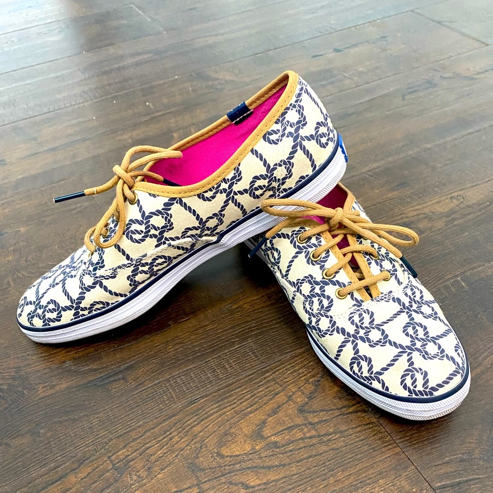 Keds Women's Champion Nautical Rope Nots Lace UP Sneakers 8.5